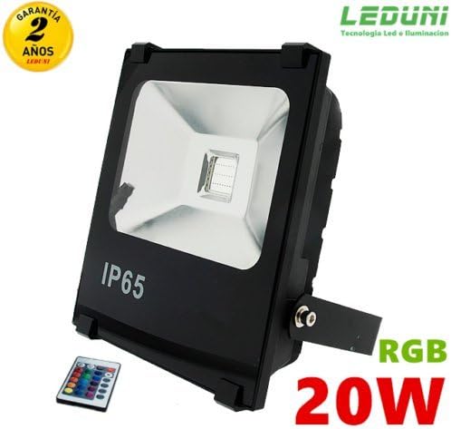 Leduni Foco proyector LED RGB 20W, 30W, 50W (50W): Amazon.es ...