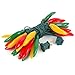 Novelty Lights 11FT Chili Pepper String Lights, 35 Lights Indoor/Outdoor Connectable Mini Light Set, Red/Green/Yellow