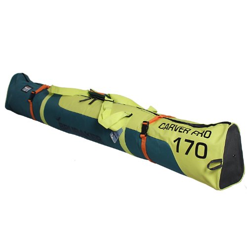 BRUBAKER Padded Ski Bag Skibag Carver Pro 2.0 with strong 2-Way Zip and Compression Straps Available in 11 Colors and in 66 7/8" or 74 3/4"