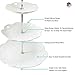 3 Tier Porcelain Cake Stand with Sugar Tongs - Party Food Server Display Set - Three Tier Dessert Stand - Perfect for Your Tea Party, Baby Shower and Dessert Table - White - Round