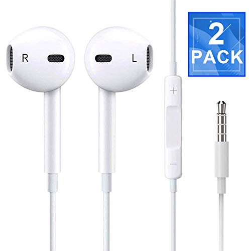 Splenor Headphones/Earphones/Earbuds, 3.5mm Wired Headphones Noise Isolating Earphones with Built-in Microphone & Volume Control Compatible with most Smartphones