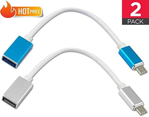 USB C Adapter - Type C Adapter - USB-C Adapter - USB Type C Adapter - Thunderbolt 3 Adapter - USB C Converter - OTG Cable for MacBook Pro/Air ChromeBook and Others - 2 Pack/Set