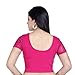 Chandrakala Women's Stretchable Readymade Lycra Indian Ethnic Saree Blouse Crop Top Choli-Pink,Small (B102PIN2)