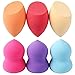 Makeup Sponges, ESARORA 6 Pieces (3+3) Foundation Blending Sponge Flawless Makeup Blender for Liquid Creams and Powders - Multi Color and Saving Money Makeup Sponges