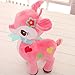 Gloveleya Pink Sika Deer Plush Dolls Stuffed Animal Toys 12''