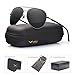 LUENX Mens Aviator Sunglasses Polarized :UV 400 Protection shades with case 60MM