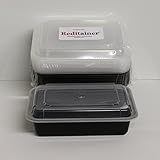 Reditainer - Rectangular Food Storage Containers With Lids - Microwaveable & Dishwasher Safe (38 Ounce - 6