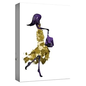 Canvas Wall Art Abstract Elegant People Painting Artwork for Home Prints Framed - 12x18 inches