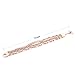 RYTHUN Rose Gold Rhinestone Charm Cuff Bracelet String Bangle for Women and Girls