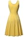 Yellow Dresses,Womens Sleeveless Sexy V-Neck Holiday Flowy Midi Tank Dress(Yellow,Large)