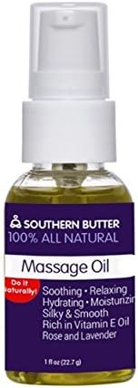 Southern Butter Green Goo 100% All Natural Massage Oil Rose &amp; Lavender Scent 1 Oz. Travel Size Bottle