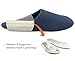 ULTRAIDEAS Men's Lightweight Cotton Slippers with Memory Foam and Soft Sole (Blue/Blue,9-10)