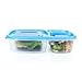 iKitchenPlus 6-Pack Bento Food Container Set with 3 Compartments