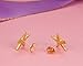 Vnox Jewelry Stainless Steel Trendy Starfish Shape Ear Stud Earring for Women,Gold Plated,15mm