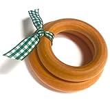 Wooden Baby Teether Toy - Organic Teething Ring Set by Mary & Kate MADE IN USA