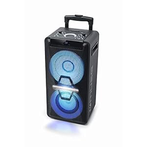 Muse DJ PA-systeem met accu, 300 watt, met CD, Bluetooth en lichteffecten (USB, AUX, microfoon, afstandsbediening…