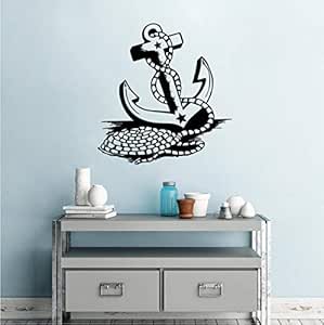Finloveg Ancla De Barco Calcomanías De Pared Mar Del Océano Ancla De