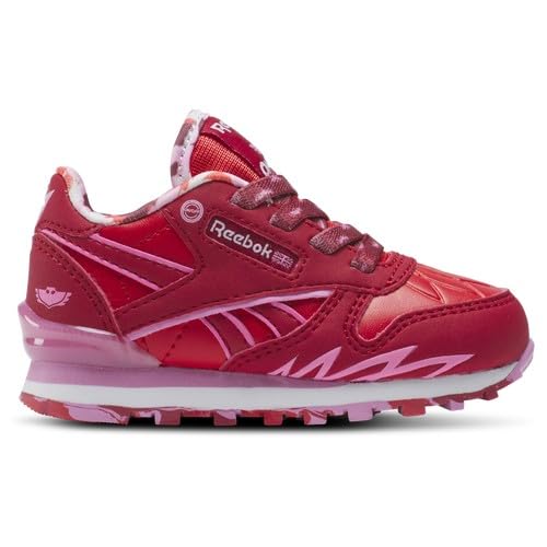 Reebok Boys' Toddler Classic Step N Flash Running Shoes - Red/Pink/White: 4 Toddler Image
