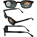 Pacific coast sunglasses Original X-KD's Biker Shades 20% Larger Black Frames Polarized Grey Lens