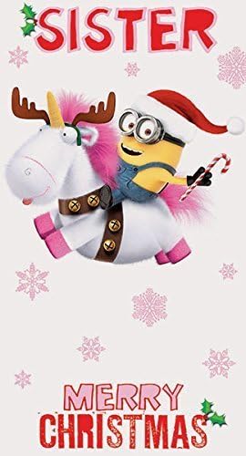 Official Despicable Me General Christmas Card, Multi, Sister Christmas Card