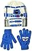 Concept One Unisex-Adult Star Wars Winter Beanie and Glove Set, White/Blue, One Size