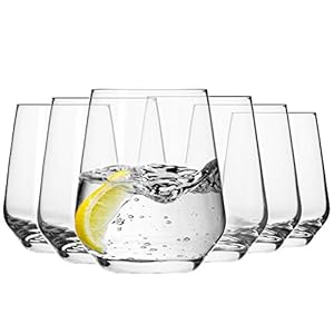 Krosno Vasos de Agua Jugo Tumbler | Conjunto de 6 Piezas | 400 ML | Splendour Collection | Perfectos para Uso en Casa, Restaurante y en Fiestas | Apto para Microondas y Lavavajillas