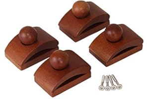 Precision Quilting Tools Classy Clamps Wooden Quilt Wall Hangers - 4 Small Hanger Clips (Black) and Screws for Wall Hangings - Tapestry Hangers for Hanging - Quilt Clips