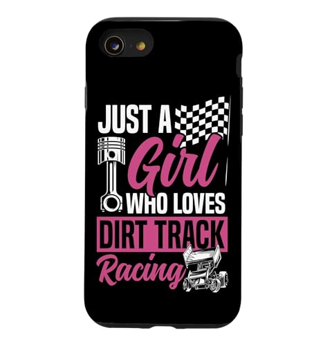 Dirt Track Racing Race Girlfriend Girl Vintage Sprint Car Case for iPhone SE (2…