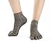 Full Toe Yoga Pilates Socks Non Slip Skid Barre Grips Sock for Women & Men Pack of 5