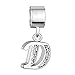 CharmsStory Letter Alphabet Beads D Initial Spacer Beads Simulated Birthstone Synthetic Crystal Charms For Bracelets