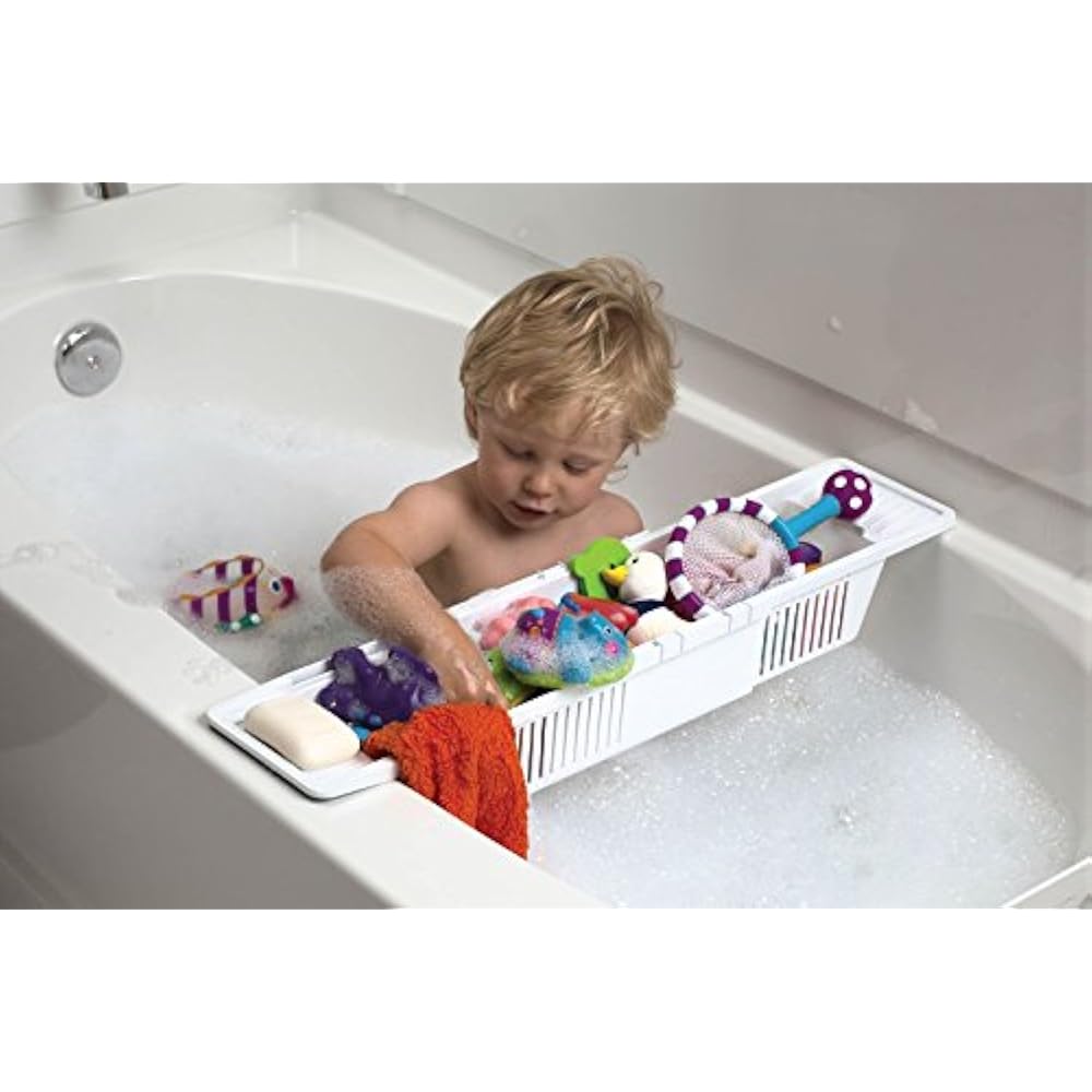 KidCo Bath Toy Organizer Storage Basket, White Bathtub Bags Baby eBay