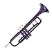 Mendini MTT-PL Purple Lacquer Brass Bb Trumpet + Tuner, Case, Stand, Mouthpiece, Pocketbook & More