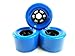 83mm Longboard Flywheels Wheels + ABEC 7 Bearings Spacers (Blue)