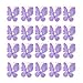 100 Pcs Wired Mesh Stocking Butterflies Wedding Decor (Purple)