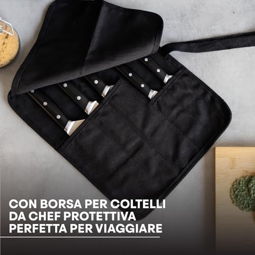 MasterChef Set Coltelli da Cucina Professionali con Borsa