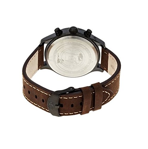 Timex Men's T49905 Expedition Rugged Field Chronograph Black/Brown Leather Strap Watch