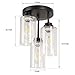 Green Hills JUSTSWAG XGATML TANGDIAABBCC CHDENUO K-Musculo Houzlamod 3-Light Semi-Flush Mount Ceiling Light with Seeded Glass