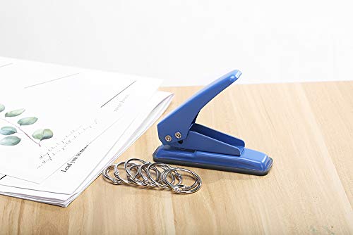 muyao Single Hole Punch Heavy Duty Paper Hole Puncher Small One Hole Punch with Extra 10 Book Rings