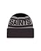 New Era NFL New Orleans Saints Unisex NFL Black & Gray Biggest Fan 2.0 Cuff Knit Beanie, Black/Grey,One Size