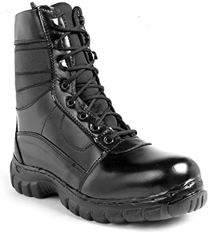 Men's Black Genuine Leather High Ankle Commando Combat Boots || Military Boots