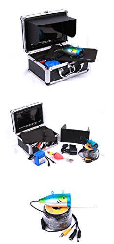 Anysun Underwater Fish Finder With Video Recorder DVR Function Professional Fishing Video Camera 7" TFT Color LCD HD Monitor 1000tvl CCD 30M Cable Length. Easily Watch the Fish Bite