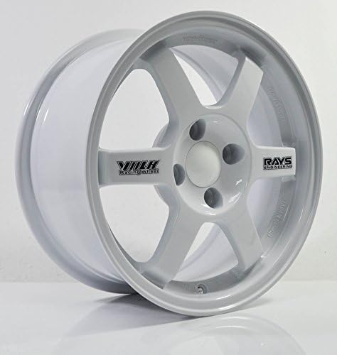 JUN Racing VOLKS TE37 15inch 7J Alloy Wheels Rim 4x100 CB73.1 ET35 White