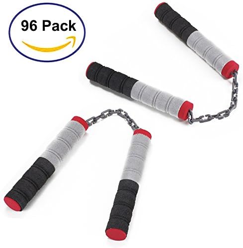 96-PACK Wholesale Bulk Ninja Warrior Foam Nunchucks Roleplay Toy Props Party Favors