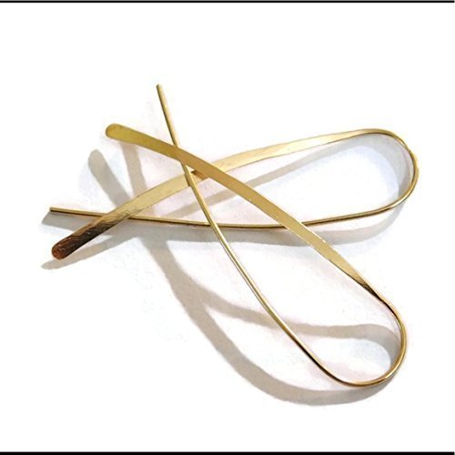 Crossover Earrings - 14K Yellow Gold Filled - Medium Sized - Threader Hoop Earrings