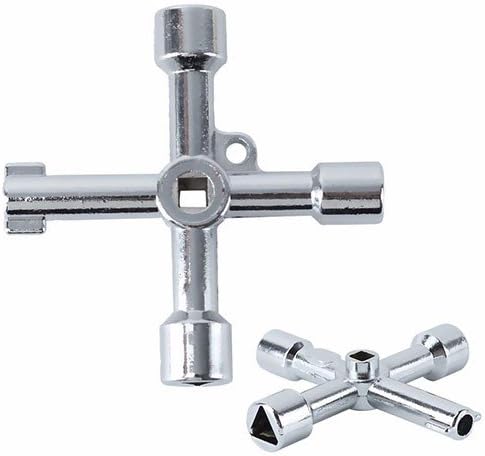 Electrical Cabinet Cross Key 7.2cm X 7.2cm/2.83" 2.83" Silver Durable, Useful, Key, Hanging Hole, Hand Tools