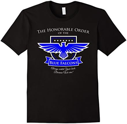 Mens The Honorable Order of the Blue Falcons T-Shirt Large Black