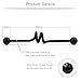 Ruifan 5PCS Industrial Barbell Earring Stainless Steel 14 Gauge Cartilage Earring Body Piercing 1 1/2 Inch(38mm)- Coil, Wave, Twister, Spiral,Heart(Mix Color 1#)