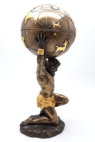Veronese Atlas Titan Celestial Sphere Greek God Statue Sculpture Figure Bronze Finish 12.8΄΄ - Thumbnail 7