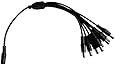 ZOSI DC 1 Female to 8 Male Output Power Splitter Cable Y Adapter For CCTV Accessories Black