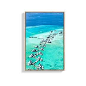 Framed Canvas Wall Art for Living Room, Bedroom Seaside Canvas Prints for Home Decoration Ready to Hang - 16x24 inches